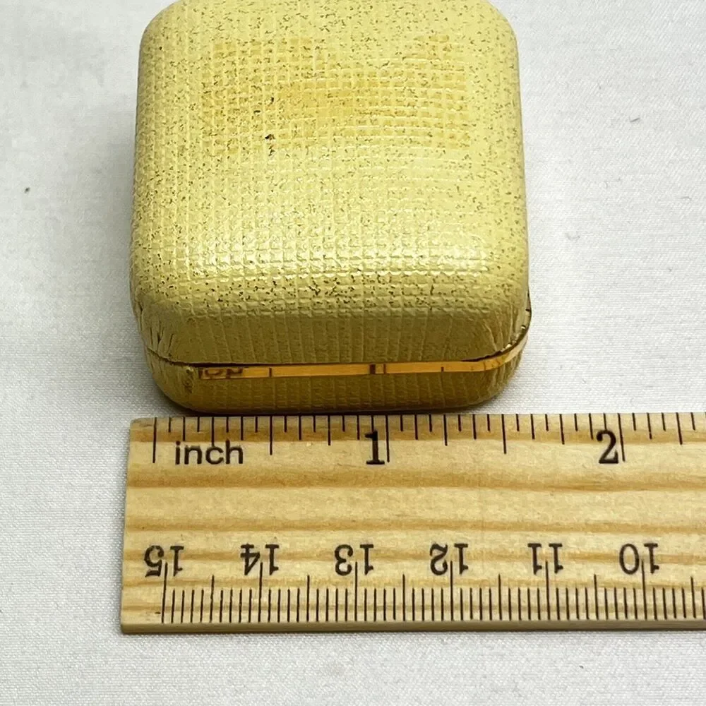 Vintage Jewelry Box For Earrings Branded 14KT. Gold RL Nostalgic Unique Gift Box